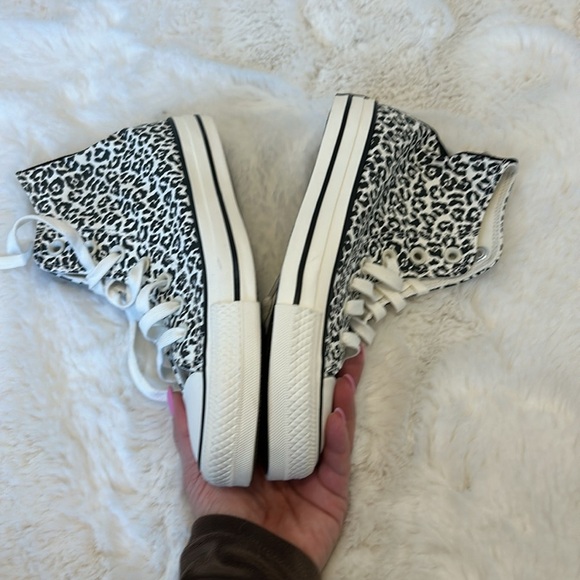 Converse All Star Cheetah Zebra High Top Sneakers - Picture 6 of 12